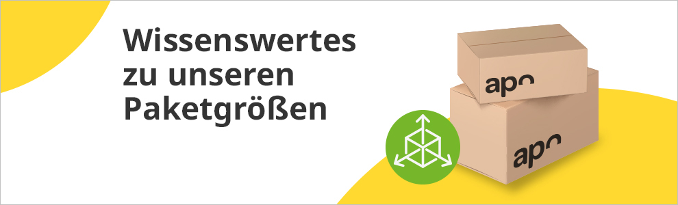 Wissenswertes zu unseren Paketgrößen