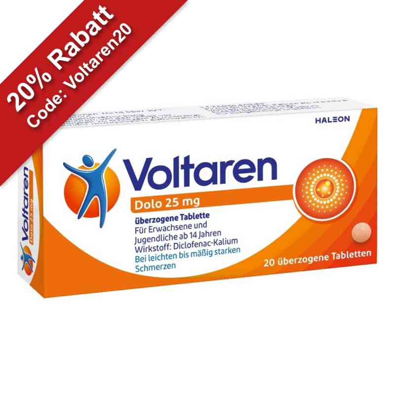 Voltaren Dolo 25 mg 20 stk von Haleon Germany GmbH PZN 00927263