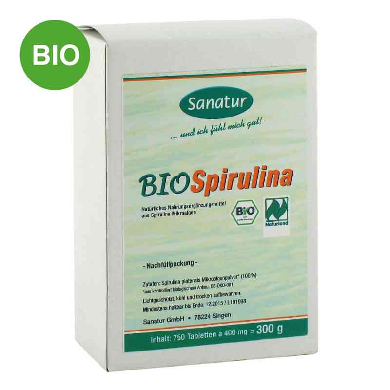Biospirulina Mikroalgen 400 mg Tabletten Nachfüllpackung 750 stk von Sanatur GmbH PZN 03429689