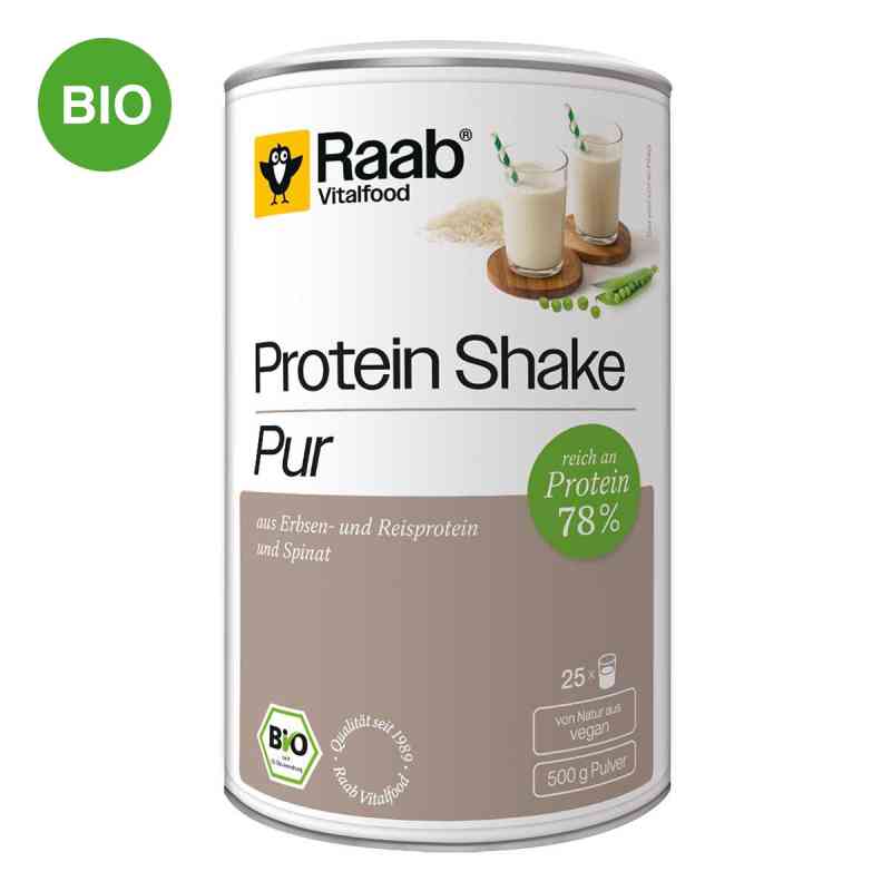 Raab Vitalfood Protein Shake Pur Bio Pulver 500 g von Raab Vitalfood GmbH PZN 19305498