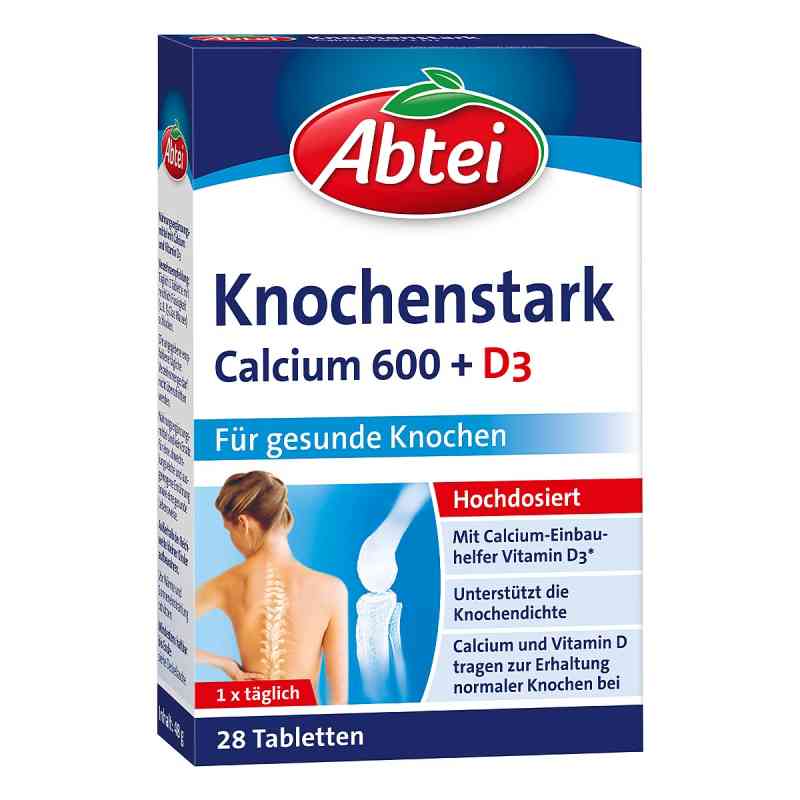 Abtei Knochenstark Calcium 600+D3 Tabletten Tf 28 stk von Perrigo Deutschland GmbH PZN 17944165