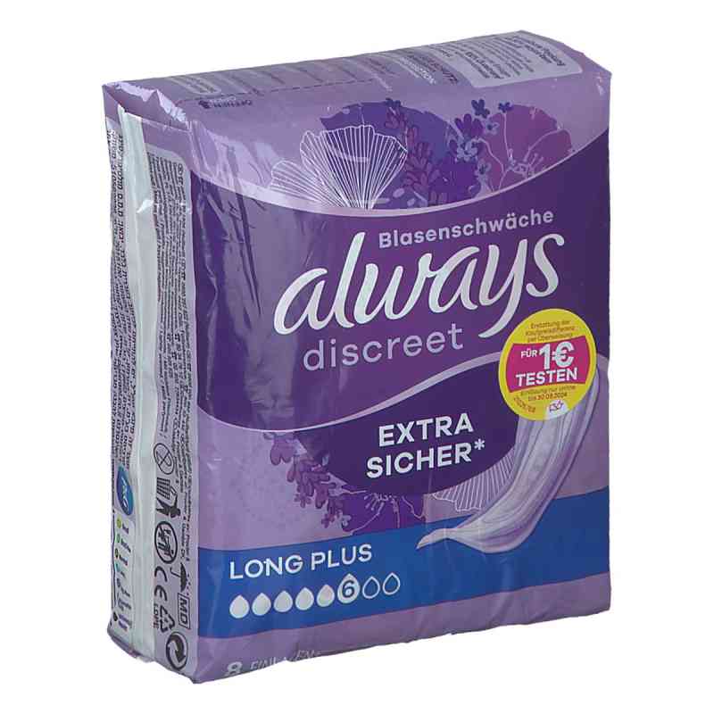 Always discreet Inkontinenz Binden long plus 8 stk von Halajot Einkaufs OHG PZN 11642799