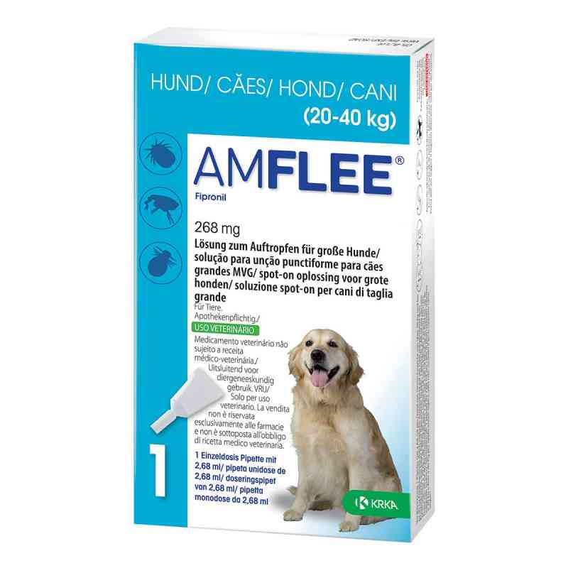 Amflee 268 mg Lösung zur, zum Auftropfen für grosse Hunde 3 stk von TAD Pharma GmbH PZN 11099846