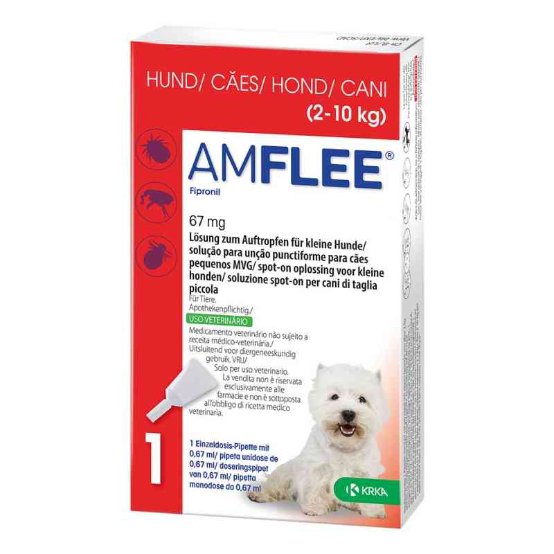 Amflee 67 mg Lösung zum Auftropfen für kleine Hunde 3 stk von TAD Pharma GmbH PZN 11099792