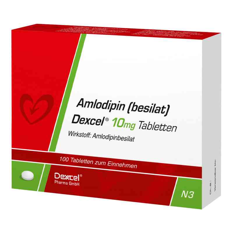 Amlodipin (besilat) Dexcel 10mg 100 stk von Dexcel Pharma GmbH PZN 08454551