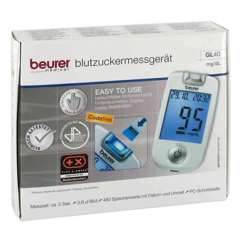 Beurer Gl40 mg/dl Blutzuckermessgerät codefree 1 stk von BEURER GmbH PZN 07270257