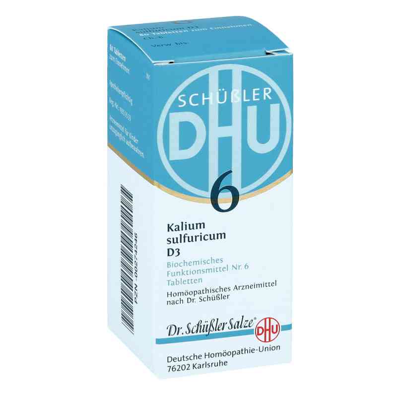 Biochemie Dhu 6 Kalium Sulfur D3 Tabletten 80 stk von DHU-Arzneimittel GmbH & Co. KG PZN 00274246