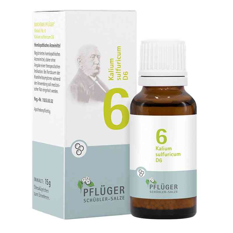 Biochemie Pflüger 6 Kalium Sulfuricum D6 Globuli 15 g von Homöopathisches Laboratorium Alexander Pflüger Gmb PZN 17278521