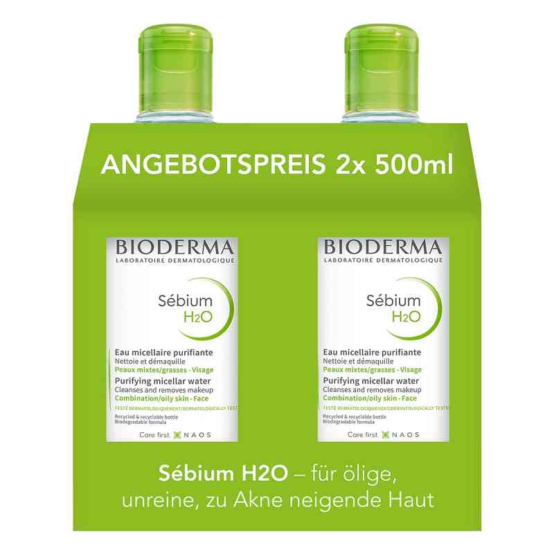 Bioderma Sebium H2o Reinigungslösung 2X500 ml von NAOS Deutschland GmbH PZN 16820372