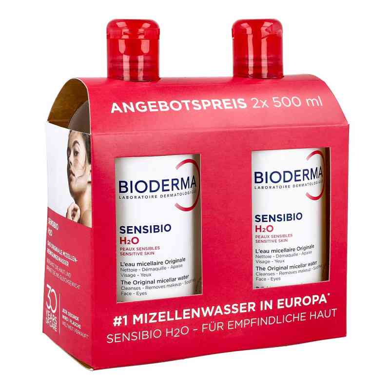 Bioderma Sensibio H2o Reinigungslösung 2X500 ml von NAOS Deutschland GmbH PZN 16820389