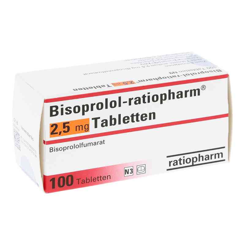 Bisoprolol-ratiopharm 2,5mg 100 stk von ratiopharm GmbH PZN 10330075