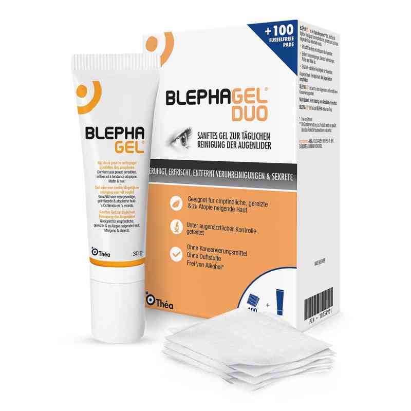 Blephagel Duo 30 g + Pads 1 Pck von Thea Pharma GmbH PZN 10134931