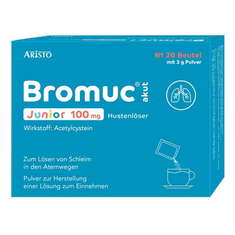Bromuc akut Junior 100mg Hustenlöser 20 stk von Aristo Pharma GmbH PZN 11353196