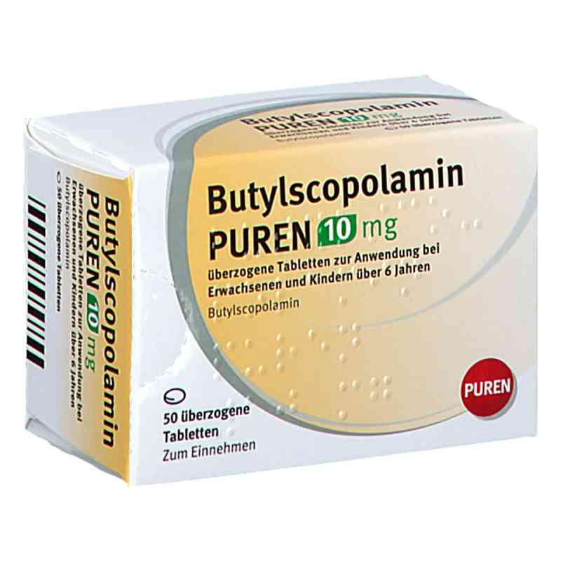Butylscopolamin Puren 10 Mg überzogene Tab. 50 stk von PUREN Pharma GmbH & Co. KG PZN 17606563