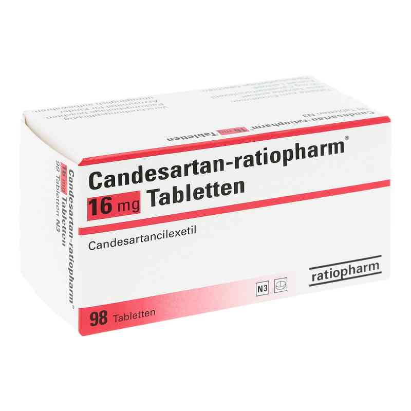 Candesartan-ratiopharm 16mg 98 stk von ratiopharm GmbH PZN 08879782