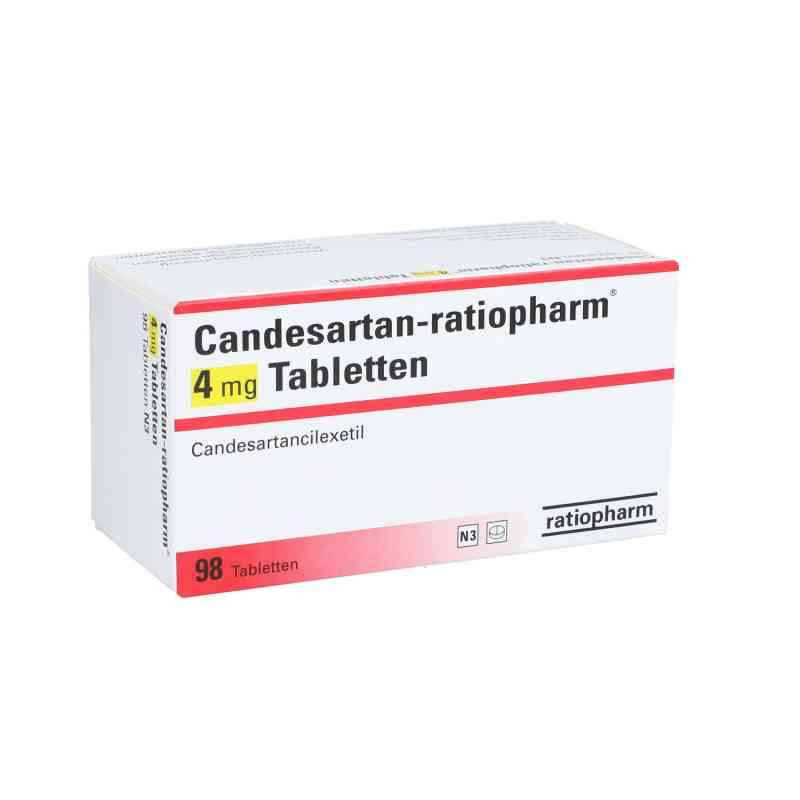 Candesartan-ratiopharm 4 mg Tabletten 98 stk von ratiopharm GmbH PZN 08879552