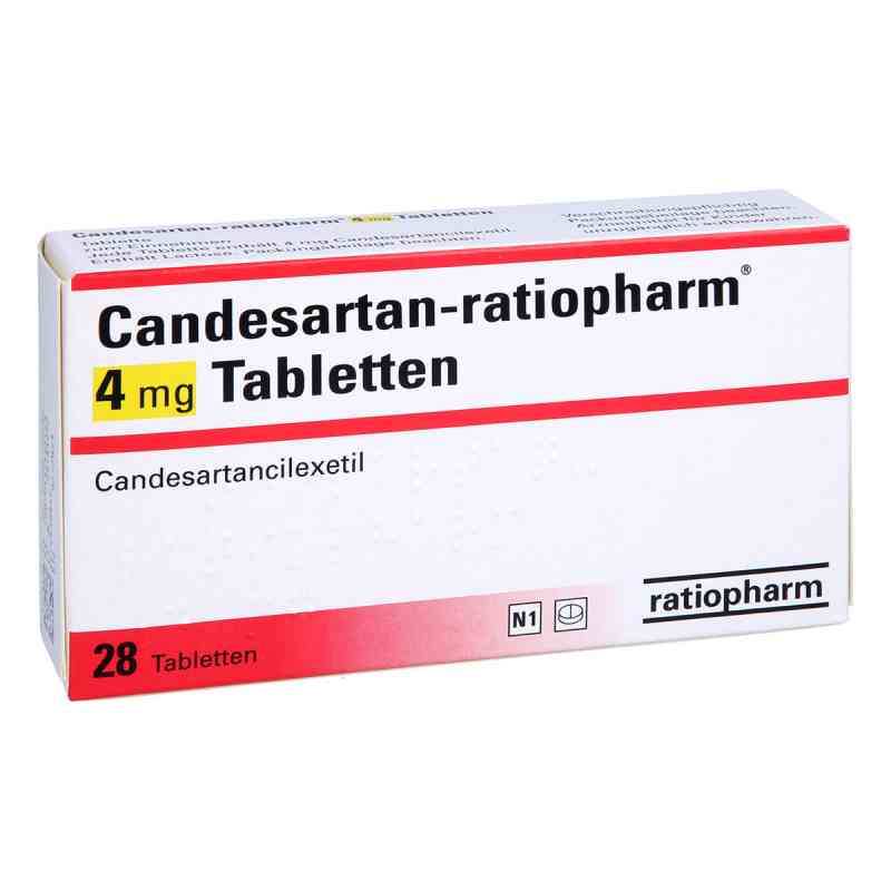 Candesartan-ratiopharm 4mg 28 stk von ratiopharm GmbH PZN 08879523