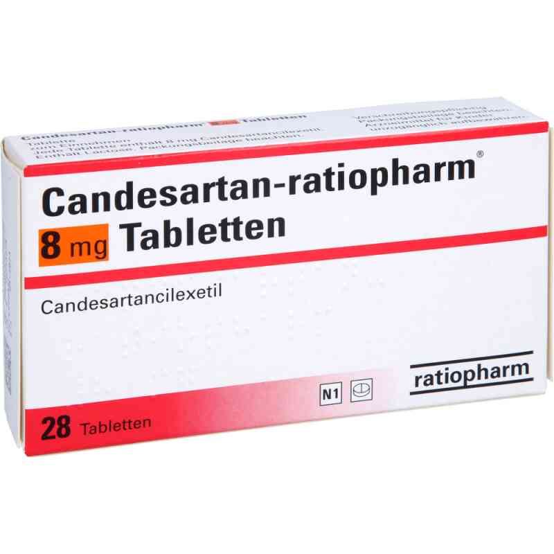Candesartan-ratiopharm 8mg 28 stk von ratiopharm GmbH PZN 08879569
