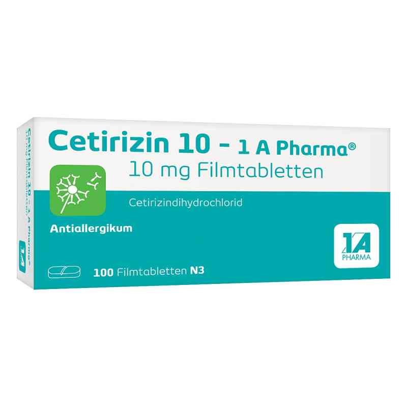 Cetirizin 10 - 1 A Pharma® Filmtabletten 100 stk von 1 A Pharma GmbH PZN 03823707