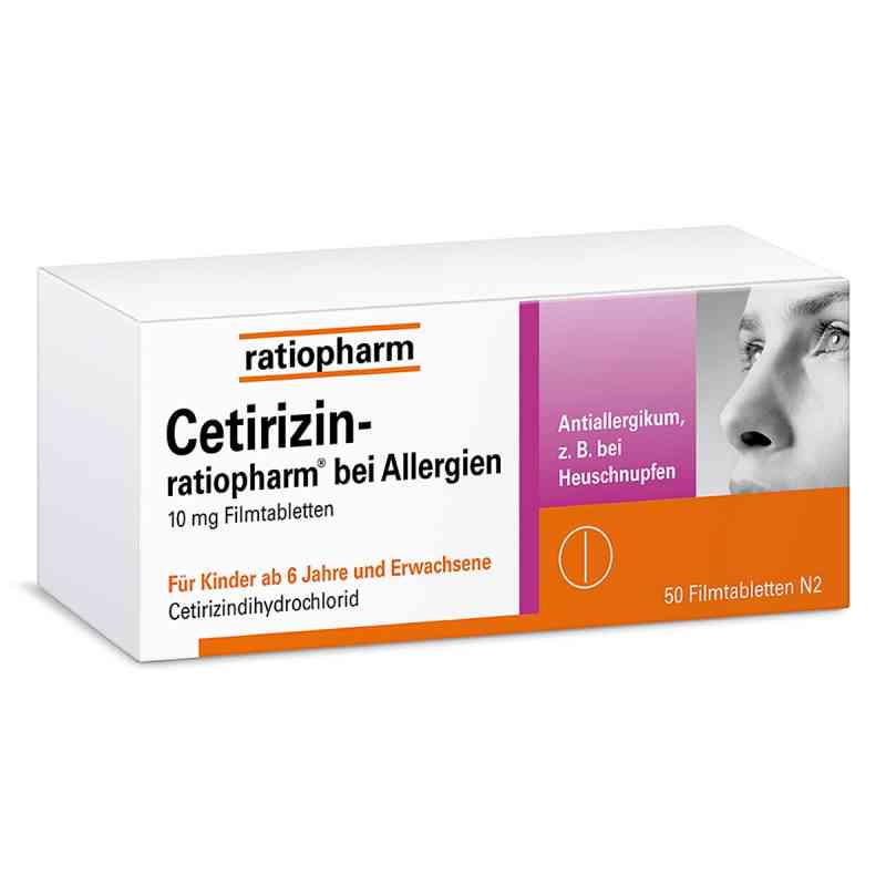 Cetirizin-ratiopharm® bei Allergien 10 mg Filmtabletten 50 stk von ratiopharm GmbH PZN 02158159