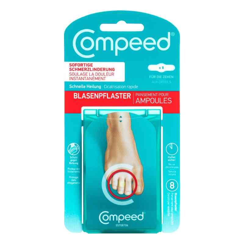 Compeed Blasenpflaster an den Zehen 8 stk von Perrigo Deutschland GmbH PZN 05995298