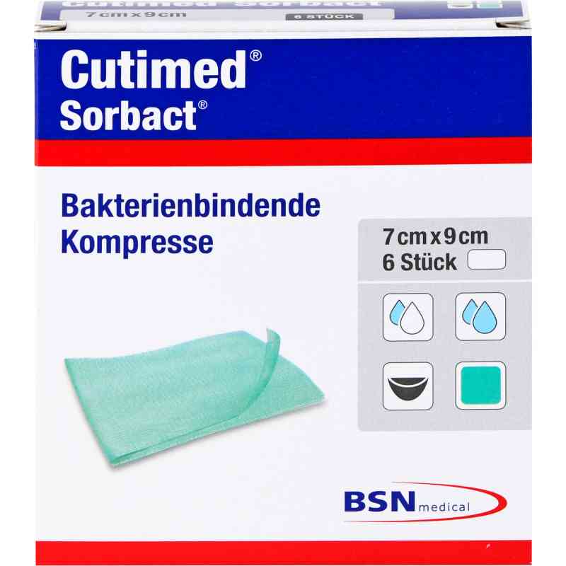 Cutimed Sorbact Kompressen 7x9 cm 6 stk von BSN medical GmbH PZN 07348640