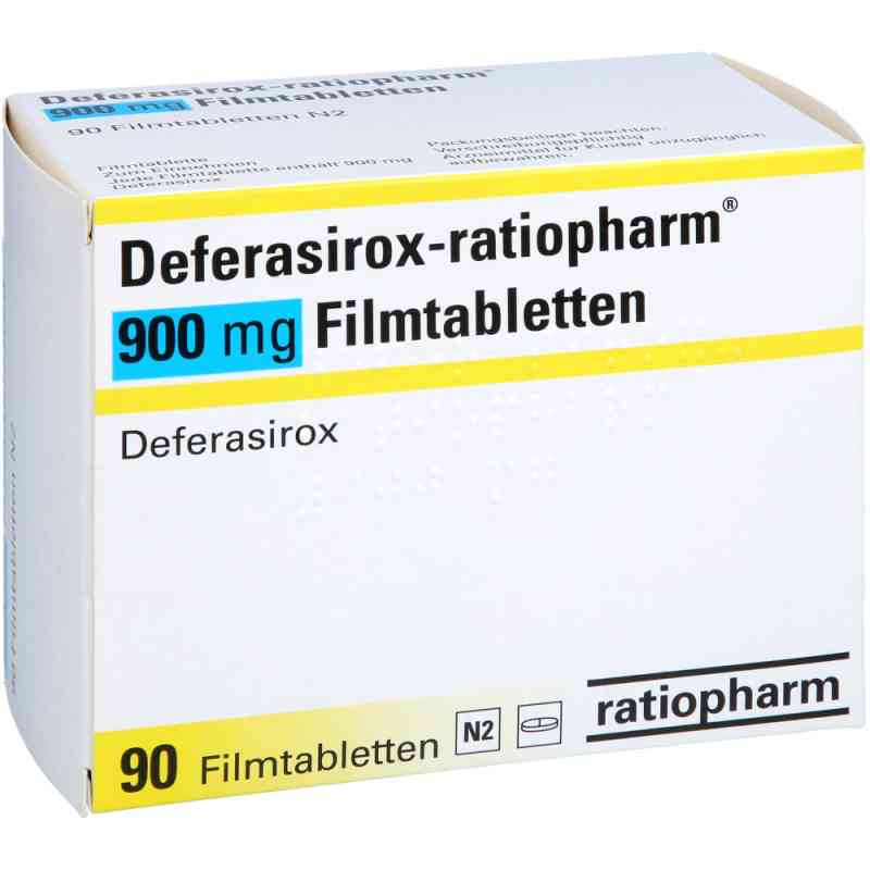 Deferasirox-ratiopharm 900 Mg Filmtabletten 90 stk von ratiopharm GmbH PZN 17449951