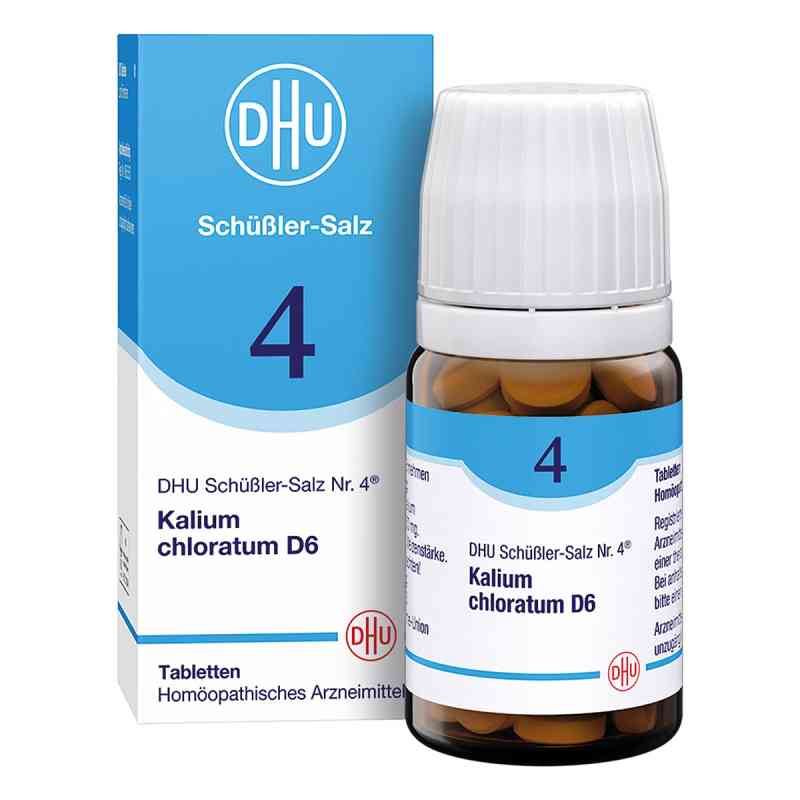 DHU Schüßler-Salz Nummer 4 Kalium chloratum D6 Tabletten 80 stk von DHU-Arzneimittel GmbH & Co. KG PZN 00274074