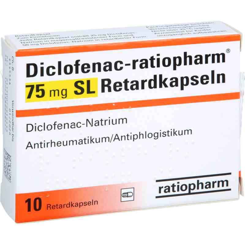 Diclofenac-ratiopharm 75mg SL 10 stk von ratiopharm GmbH PZN 07291644