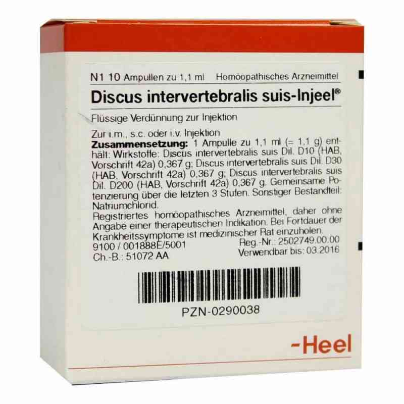 Discus Intervertebralis suis Injeel Ampullen 10 stk von Biologische Heilmittel Heel GmbH PZN 00290038