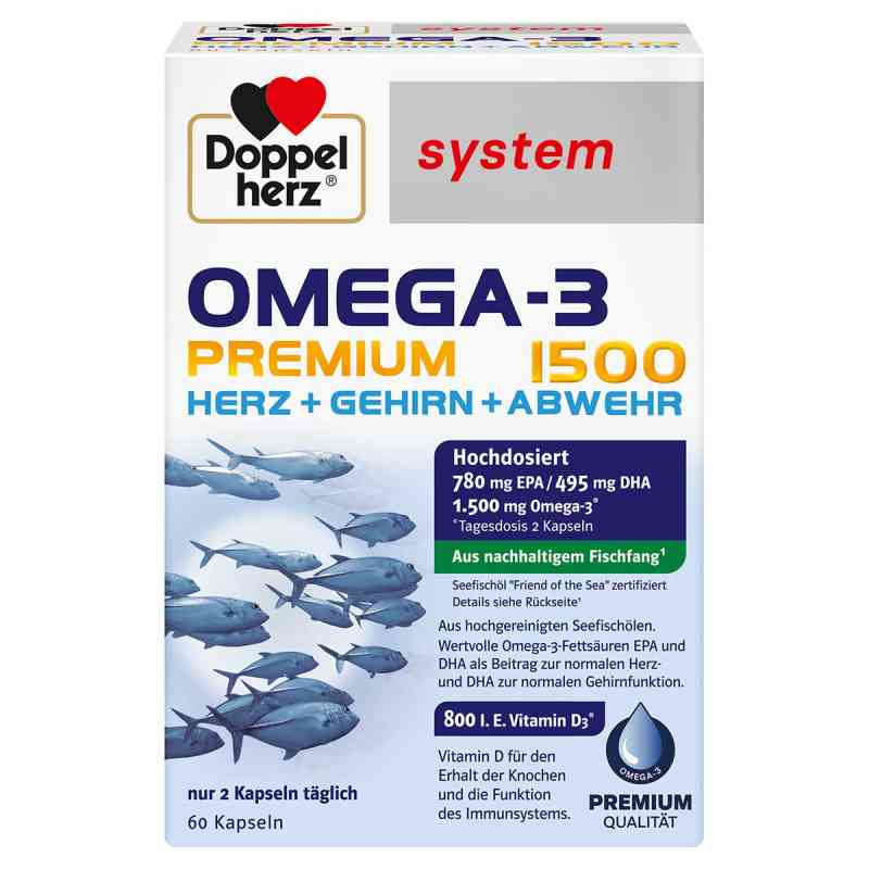 Doppelherz Omega-3 Premium 1500 System Kapseln 60 stk von Queisser Pharma GmbH & Co. KG PZN 17173986