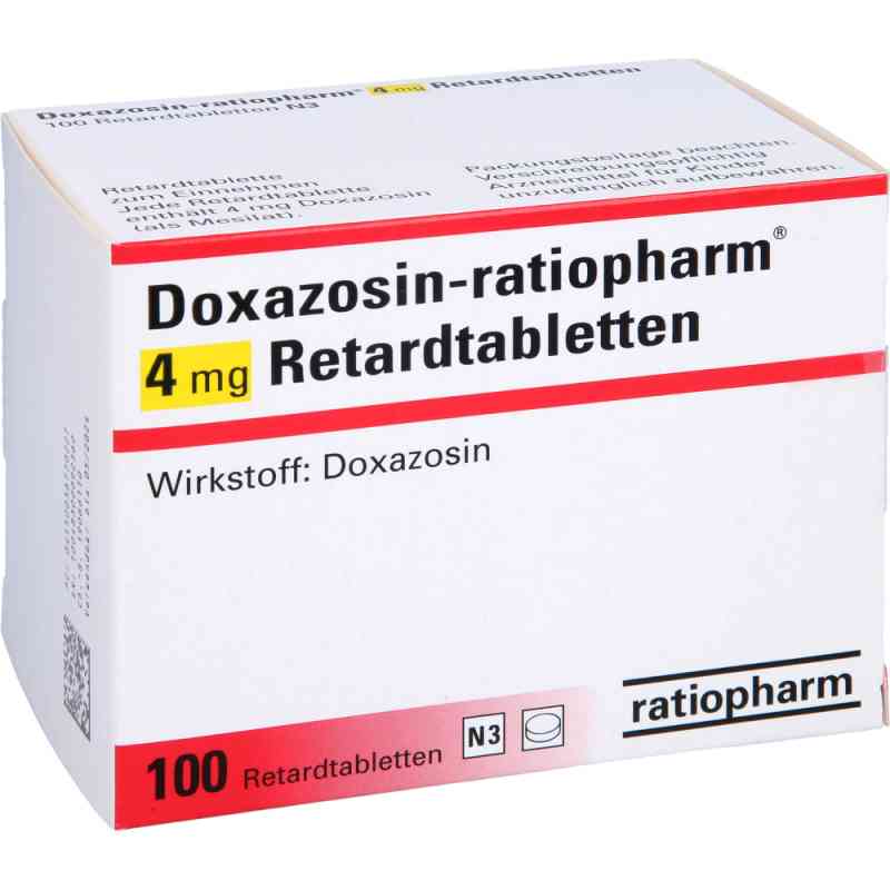 Doxazosin-ratiopharm 4 mg Retardtabletten 100 stk von ratiopharm GmbH PZN 03677022
