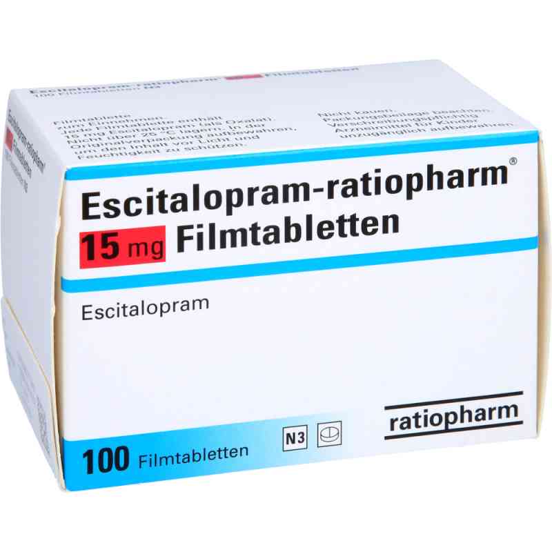 Escitalopram-ratiopharm 15mg 100 stk von ratiopharm GmbH PZN 00271360