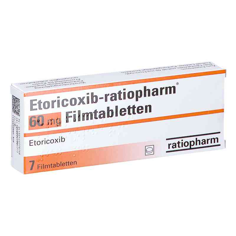 Etoricoxib ratiopharm 60 mg Filmtabletten 7 stk von ratiopharm GmbH PZN 12377075