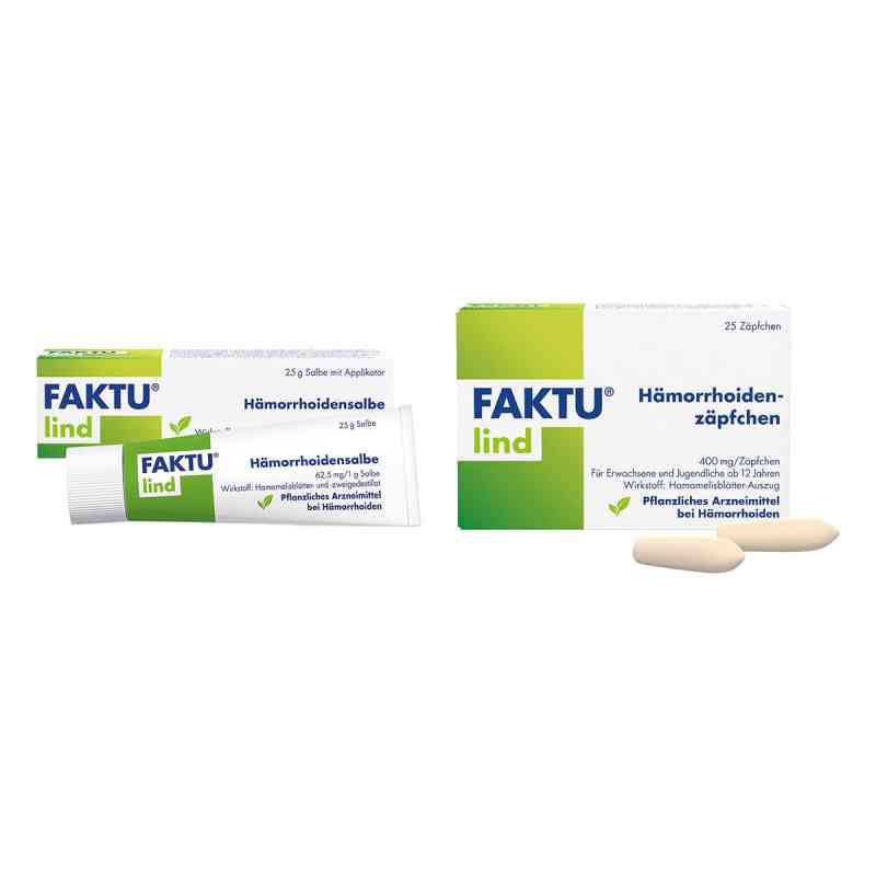 Faktu Lind Hämorrhoidenzäpfchen + Hämorrhoidensalbe 1 Set von DR. KADE Pharmazeutische Fabrik GmbH PZN 08105621