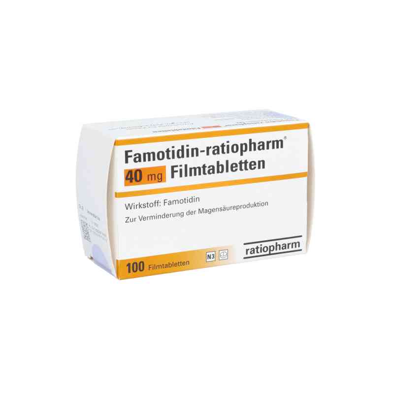 Famotidin-ratiopharm 40 mg Filmtabletten 100 stk von ratiopharm GmbH PZN 00601260