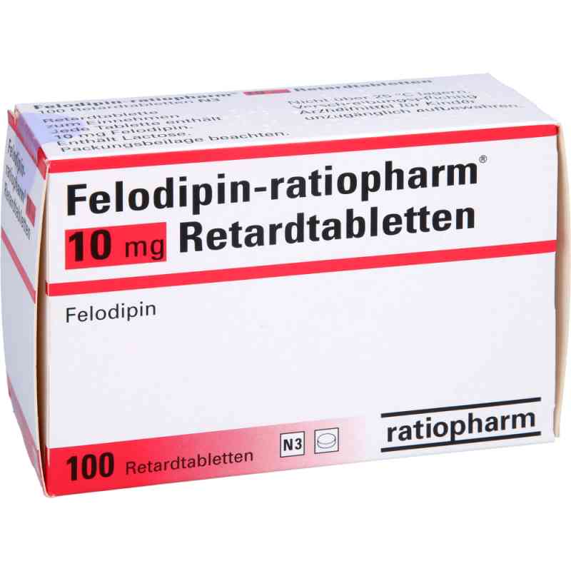 Felodipin-ratiopharm 10 mg Retardtabletten 100 stk von ratiopharm GmbH PZN 01414376