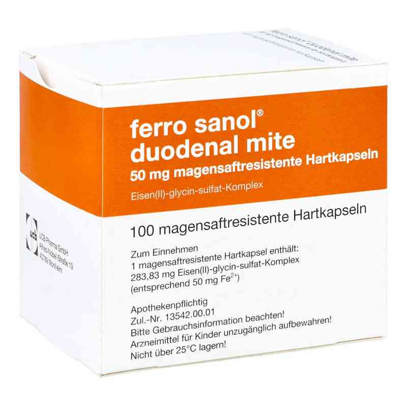 Ferro sanol duodenal mite 50mg 100 stk von Teofarma s.r.l. PZN 00940890