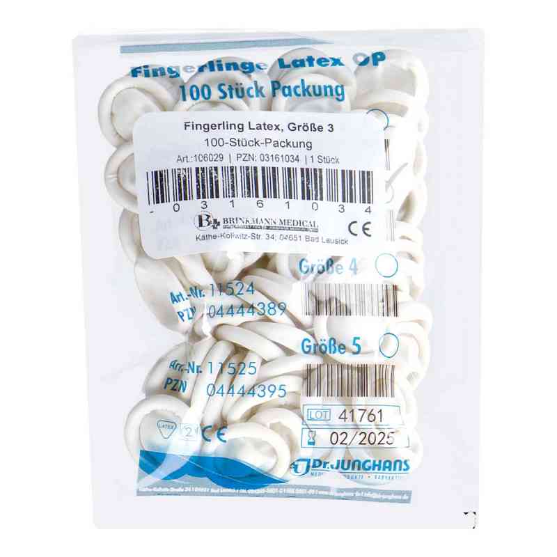 Fingerling Op Latex Größe 3 gerollt 100 stk von Brinkmann Medical ein Unternehmen der Dr. Junghans PZN 03161034