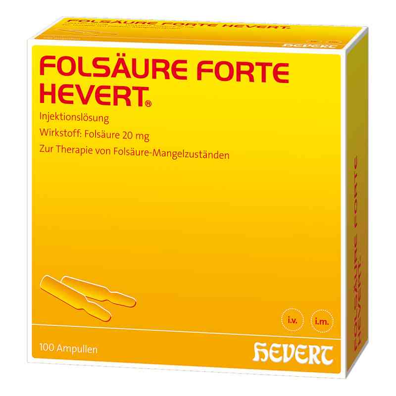 Folsäure Hevert forte Ampullen 100X2 ml von Hevert-Arzneimittel GmbH & Co. K PZN 04907027