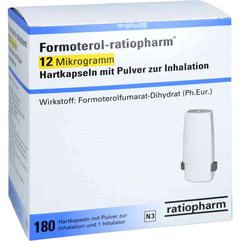 Formoterol-ratiopharm 12 Μg Hartkap.m.pul.z.inhal. 180 stk von ratiopharm GmbH PZN 12587938