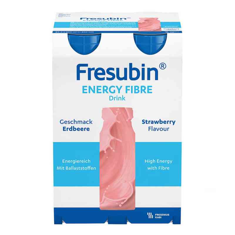 Fresubin Energy Fibre Trinknahrung Erdbeere | Aufbaukost 4X200 ml von Fresenius Kabi Deutschland GmbH PZN 06698591