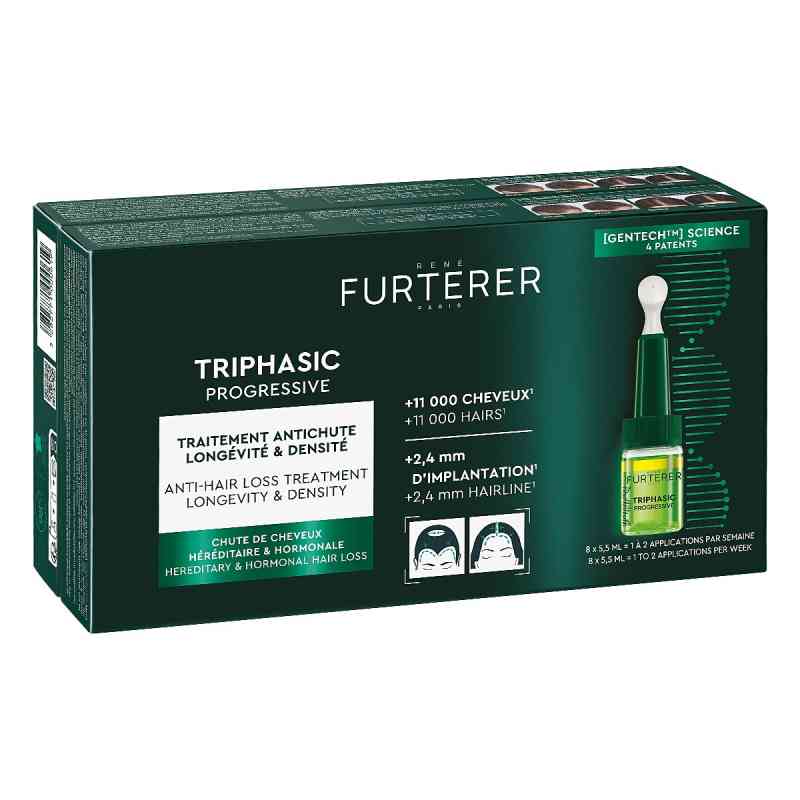 Furterer TRIPHASIC Progressive Kur  8X5.5 ml von PIERRE FABRE DERMO KOSMETIK GmbH PZN 10321739