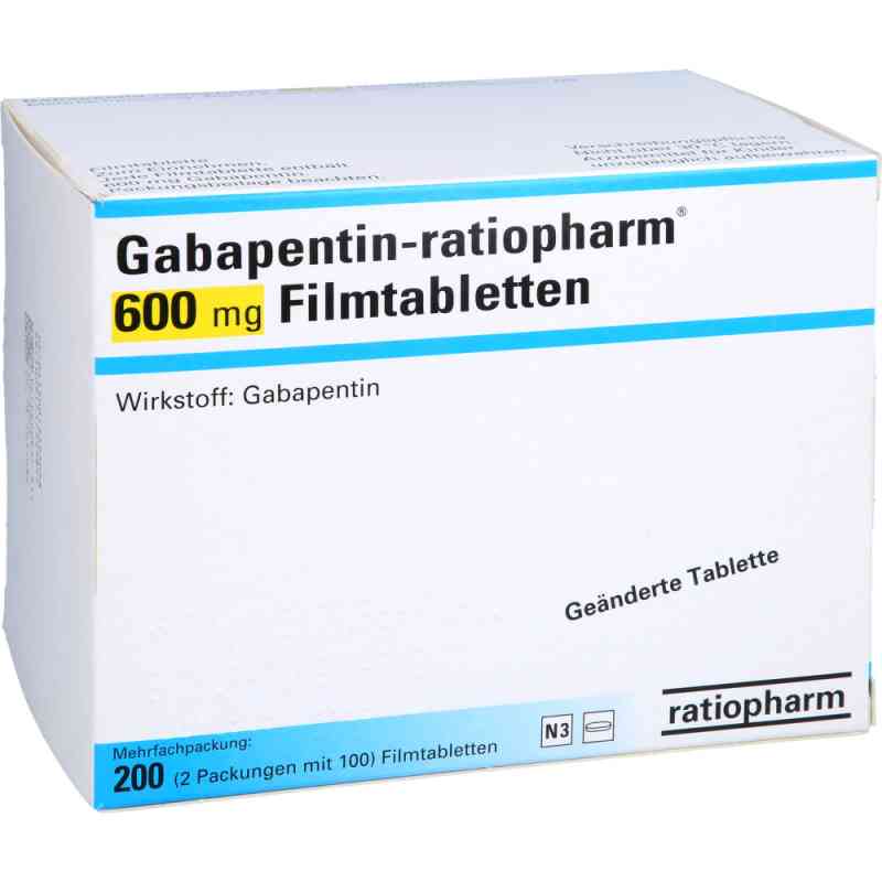 Gabapentin-ratiopharm 600mg 200 stk von ratiopharm GmbH PZN 01339309