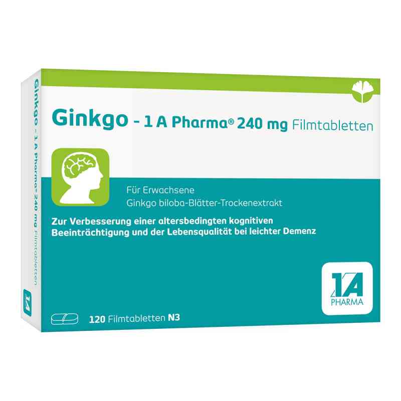 Ginkgo - 1 A Pharma® 240 mg Filmtabletten 120 stk von 1 A Pharma GmbH PZN 14128904