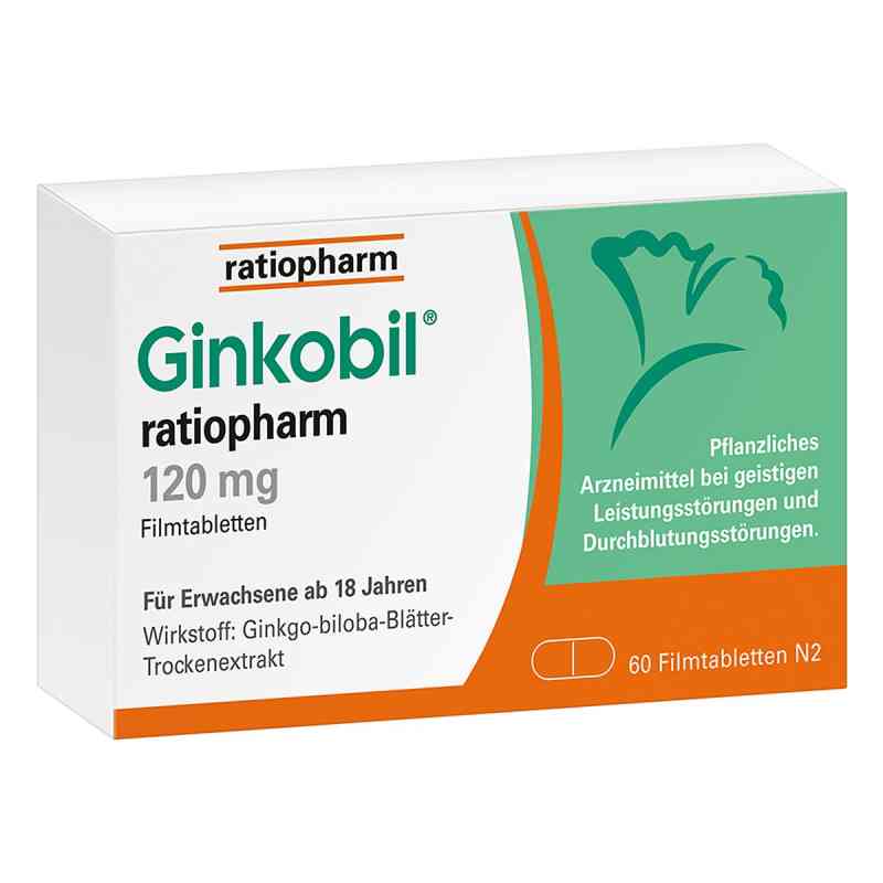 Ginkobil ratiopharm 120mg mit Ginkgo biloba 120 stk von ratiopharm GmbH PZN 06680881