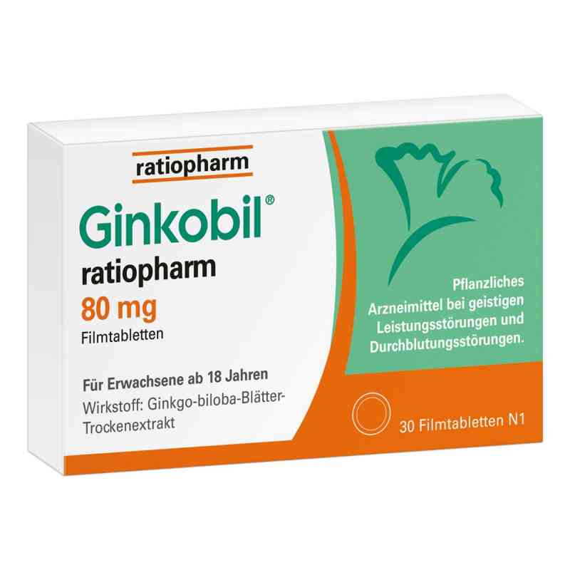 Ginkobil ratiopharm 80mg mit Ginkgo biloba 30 stk von ratiopharm GmbH PZN 06680823