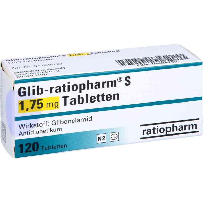 Glib-ratiopharm S 1,75mg 120 stk von ratiopharm GmbH PZN 08494792