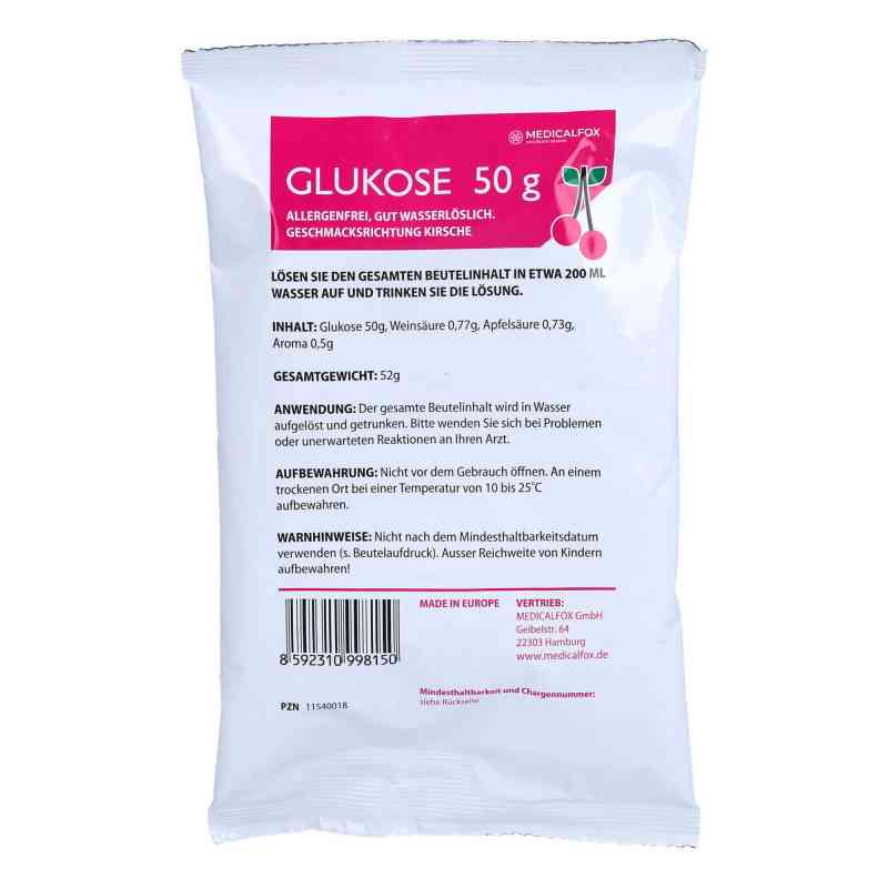 Glukose 50 g Kirsch Plv.z.her.e.lsg.z.einnehmen 50 g von MEDICALFOX GmbH PZN 11540018