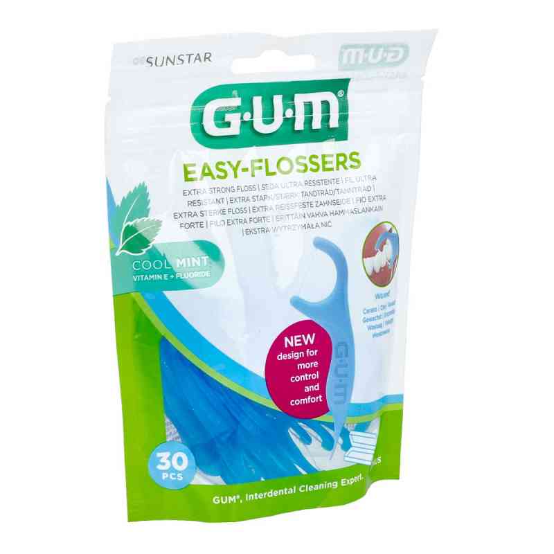 GUM EASY FLOSSERS, Zahnseidesticks, gewachst, mint  30 stk von Sunstar Deutschland GmbH PZN 11347652